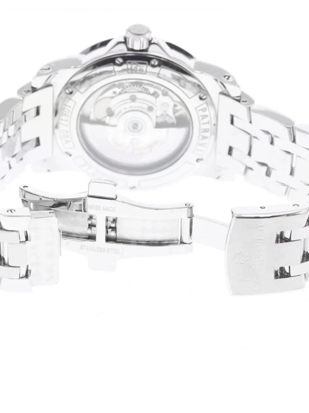 CARL F.BUCHERER Patravi 10617.08A Date Silver Dial Automatic Men's Watch_963354